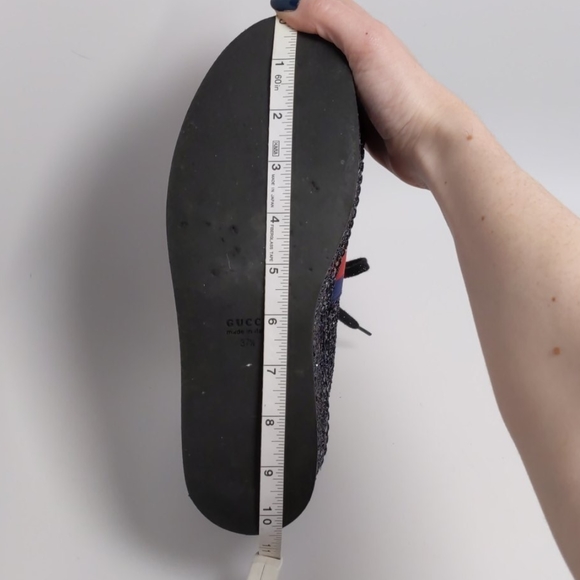 SOLD Gucci Peggy Glitter Blue Platform Sneakers - Picture 6 of 6